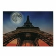 thumbnail image 1 of Eiffel Tower Cutting Board, Full Moon Night Sky Dusk Digital Style Minimal French Flag Eiffel Tower Digital, Decorative Tempered Glass Cutting and Serving Board, Small Size, Navy Red, by Ambesonne, 1 of 1