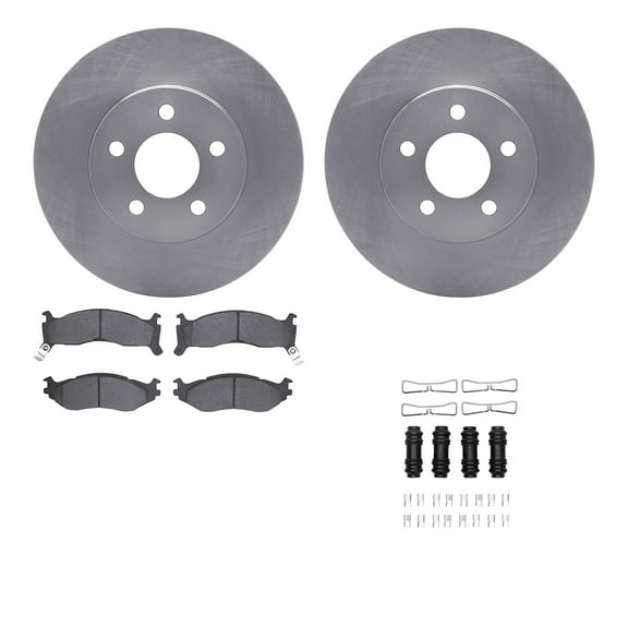 Dynamic Friction Company Front Brake Rotors with 5000 Advanced Brake Pads includes Hardware 6512-40144