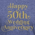 thumbnail image 3 of CafePress - 50Th Wedding Anniversary Gold Retro Typography T Shirt - Mens Tri-blend T-Shirt, 3 of 4