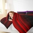 thumbnail image 4 of jejeloiu Abstract Vintage Lines Bedding Comforter Set,Geometric Striped Print Twin Comforter Sets,Red Purple Black Bedding Set For Teens,Breathable Home Decor Reversible,2pcs, 4 of 8