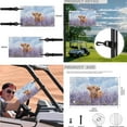 thumbnail image 6 of XYZCANDO Cow Floral 4 PCS Golf Cart Seat Covers Lavender Golf Cart Steering Wheel Cover Golf Cart Flags 2 Person Seats Golf Cart Decor Non-Slip Steering Wheel Cover Double Sided Golf Flag Purple, 6 of 7