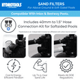 thumbnail image 2 of HYDROTOOLS BY SWIMLINE 71225HCK 12 Inch Sand Filter Combo With Connection Kit For Soft Sided Pools | Compatible With Intex Bestway Polygroup | 0.33 HP (0.3 THP) Pump 1980 GPH | 42 Pound Sand Capacity, 2 of 8