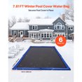 thumbnail image 2 of KFFKFF Pool Cover Water Bags, Set of 6, 8 Ft Double Chamber Tubes, 0.4mm Thick PVC with Leak-Resistant Screw Caps, Designed for Securing Inground Pool Covers During Winter, Blue, 2 of 9