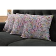 thumbnail image 5 of Ambesonne Pink Throw Pillow Cover 4 Pack, Music Clef Groovy Doodles, 20", Multicolor, 5 of 5