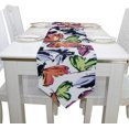 thumbnail image 4 of SKYSONIC Rectangle Cloth Table Runner Butterfly Painting Table Cover 13x70in for Wedding Birthday Holiday, 4 of 5