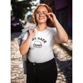 thumbnail image 2 of My Date Burger Food Graphic Women White T-Shirt, Female Medium, 2 of 4