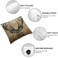 thumbnail image 6 of Acheng  Throw Pillow Cover Stag Deer Antler Moose Elk Horn African Safari Wild Exotic Nature Decor Lumbar Pillow Case Cushion for Sofa Couch Bed  ,Set of 2 White 24x24in, 6 of 7