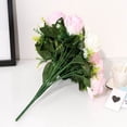 thumbnail image 3 of Artificial Flowers Fake Flowers Decor 18Head Artificial Silk Roses Flowers Bridal Bouquet Rose Home Wedding Decor E, 3 of 3