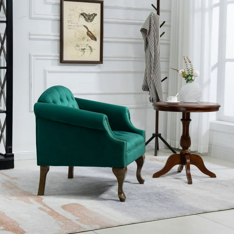 Modern accent chair single sofa comfy fabric upholstered arm chair living room outlet