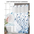 thumbnail image 4 of No Hook Shower Curtain with Snap in Liner,Abstract Blue Polka Dot Texture Waterproof Bath Curtain Double Layers with See Through Top Window,Watercolor Gradient Art Hotel Shower Curtains 36x72in, 4 of 9