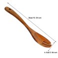thumbnail image 3 of Wooden Spoon Fork Set with Large Handles - Kitchen Utensils for Cooking & Serving - Durable Wood Tableware for Dining & Kitchen Organization, 3 of 6