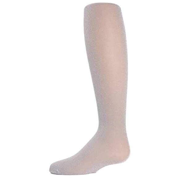Memoi Collants Scintillants pour Filles Argent 2-4