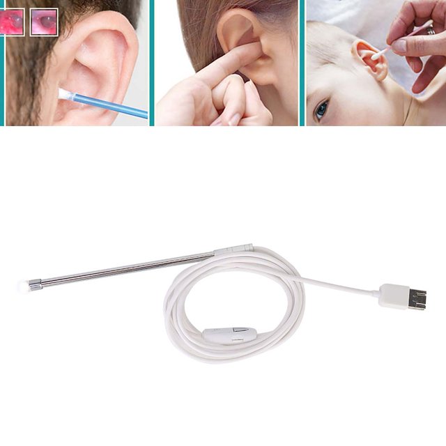 Endoscopio de Oído Visual ANGGREK 4 9mm con Luz LED para Inspección Auricular