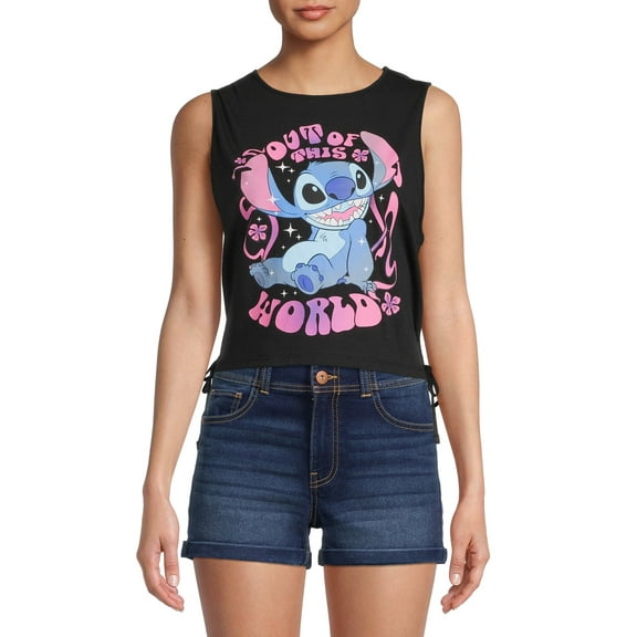 Stitch Juniors Women's Side Tie Knit Tank Top