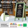 thumbnail image 2 of A-Frame Chalkboard 40" x 20", Double Sided Chalk Board Sign Board Freestanding Magnetic Sandwich Board Pine Wooden Chalkboard Easel for Cafe Shop Restaurant Wedding Party, Green, 2 of 5