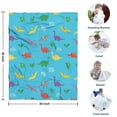 thumbnail image 4 of LightBlue Cartoon Dinosaurs Pterosaurs Pattern Blanket,Comfortable Soft Flannel Throw Blanket,All Season,Warm Lightweight Blankets for Sofa Bed Couch Living Room Chair,30"x40", 4 of 4