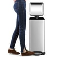 thumbnail image 3 of happimess Betty Retro 8-Gallon Step-Open Trash Can, Platinum Silver, HPM1007D, 3 of 10