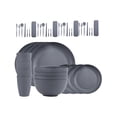 thumbnail image 1 of Vajilla Juego Negro Cocina Paja Trigo Plato Tazas Kit 20pz Xtellar negro, 1 of 5