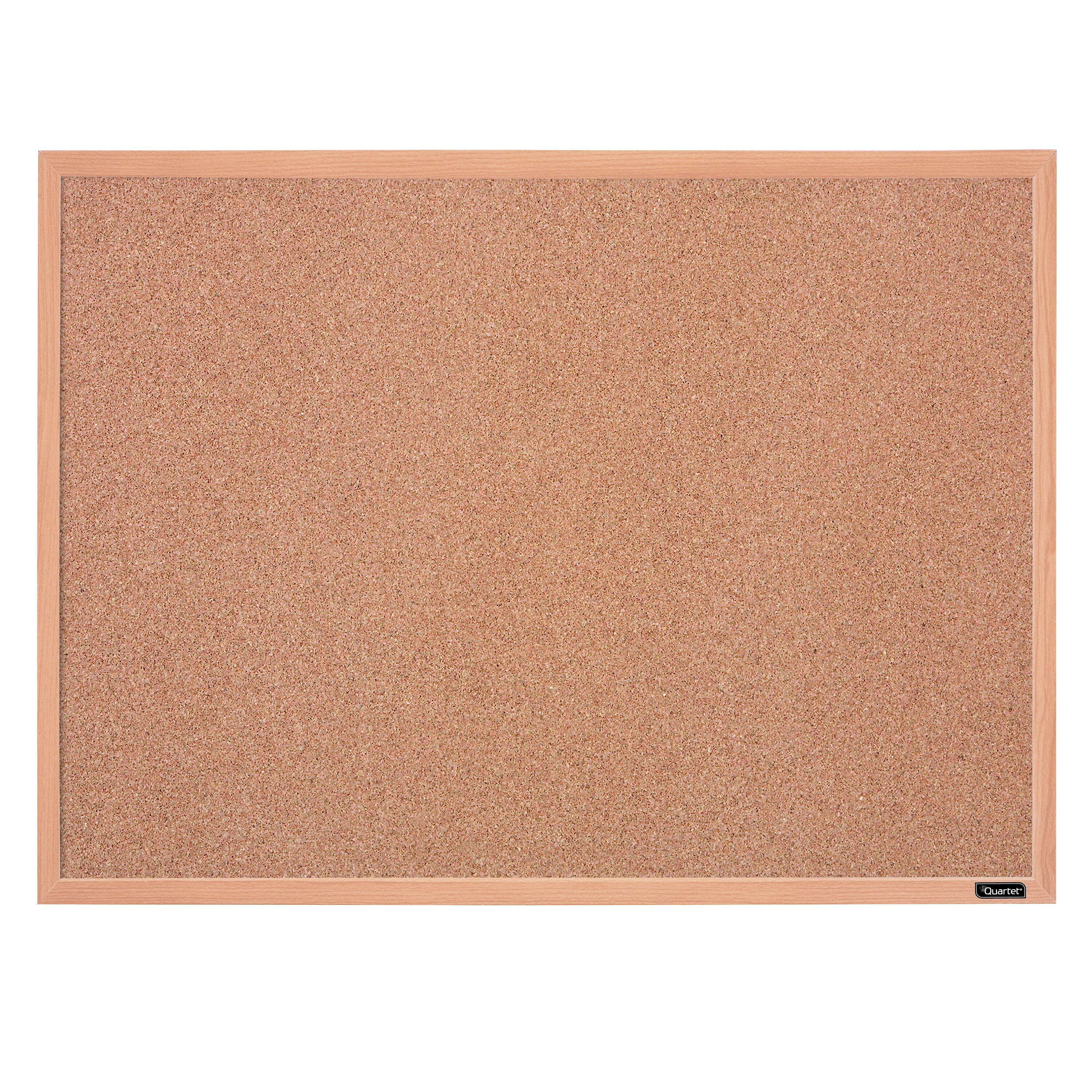 Quartet Cork Bulletin Board, 17" x 23", Oak Finish Frame (35380342Q