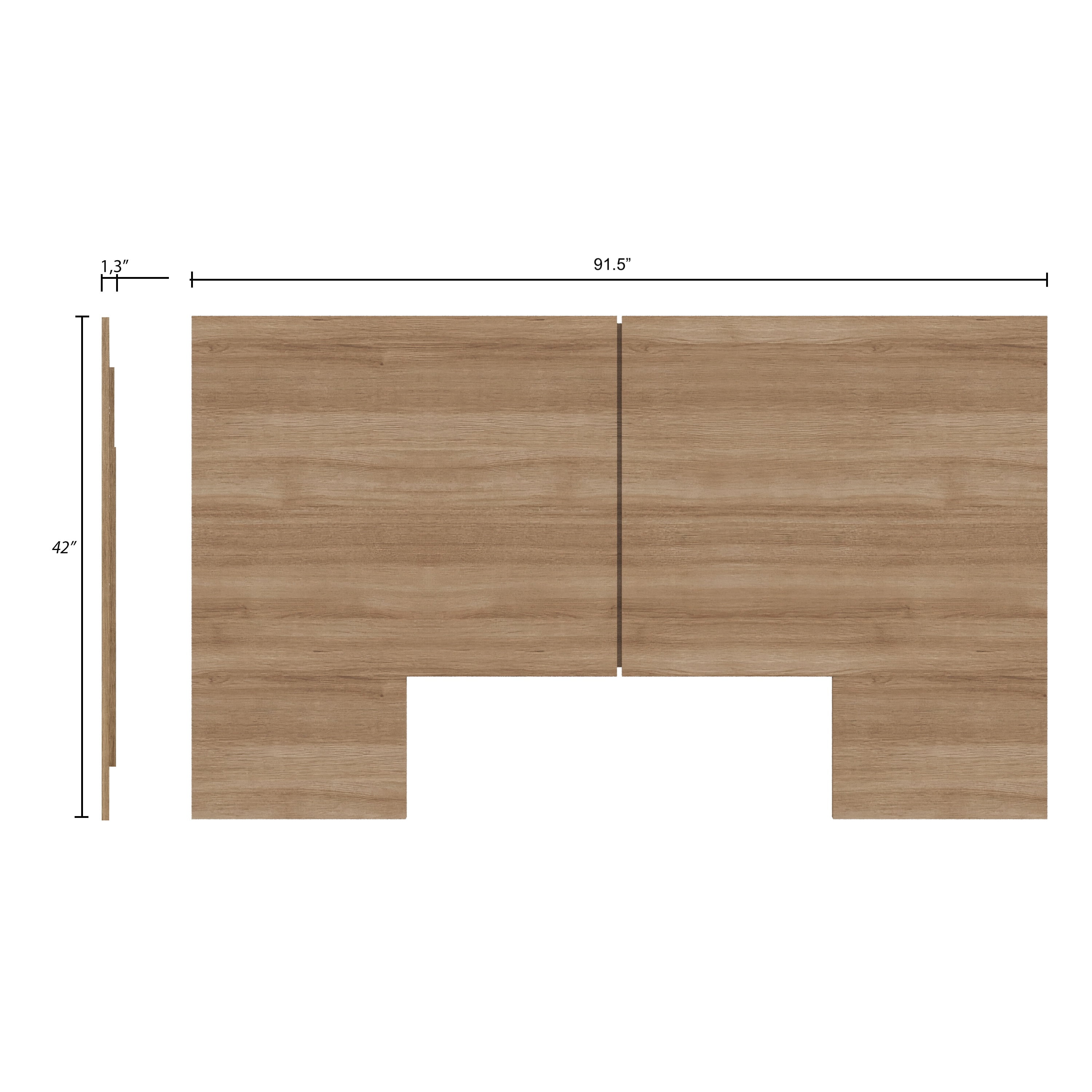 Nexera James King Size Panel Headboard, Brown Oak