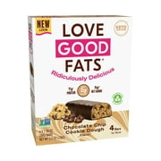 Love Good Fats Chocolate Chip Cookie Dough Plant Based Bars 1.38 oz, 4 pk