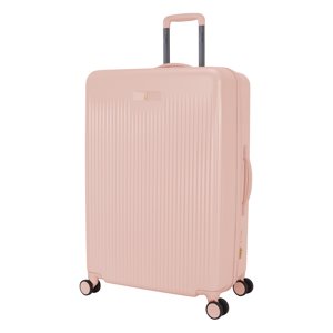 Beautiful 28-Inch Checked Hardside Luggage, Rose Pink