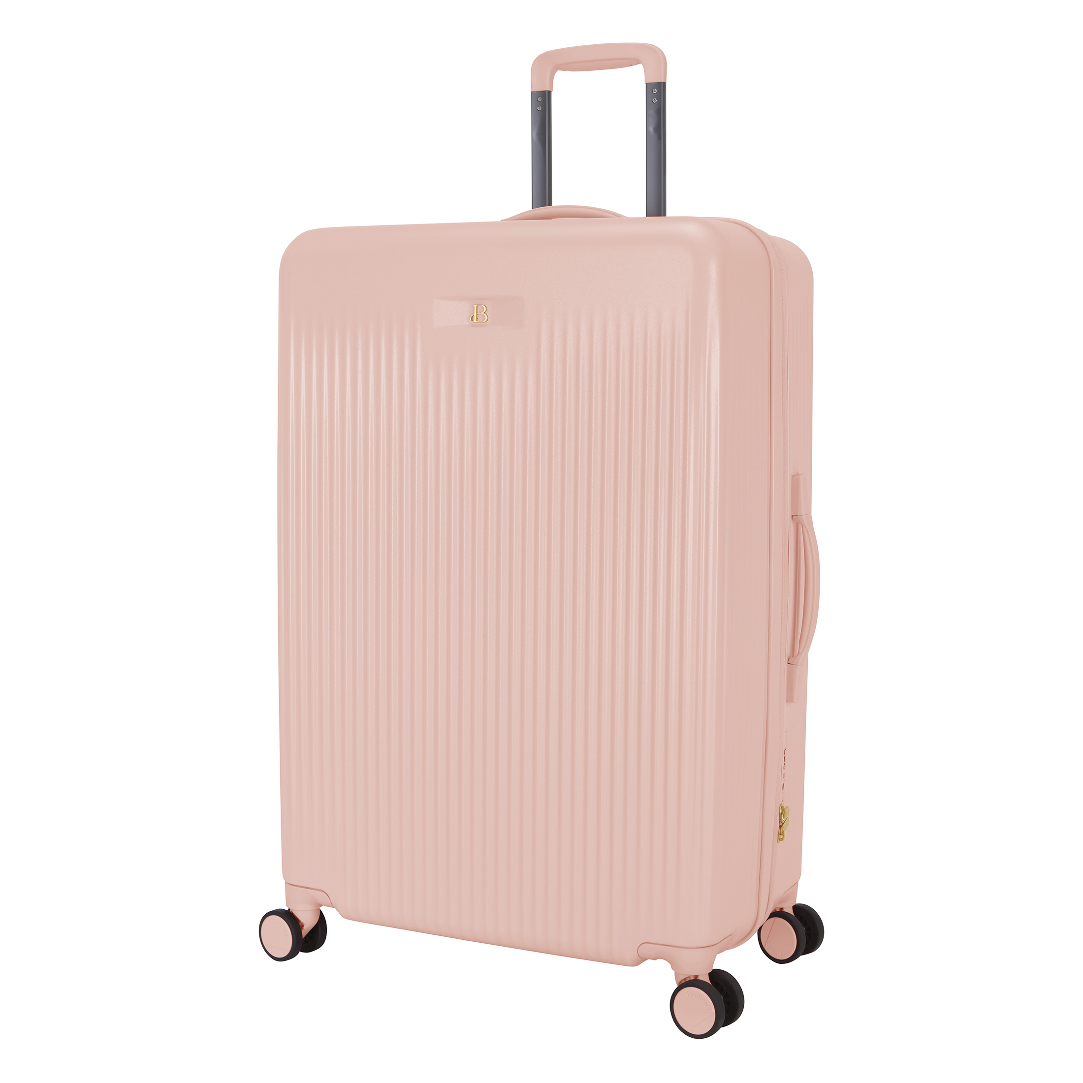 Beautiful 28-Inch Checked Hardside Luggage, Rose Pink photo 1