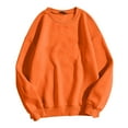 thumbnail image 6 of Arlun Women Solid Color Sweatshirt Long Sleeve Crewneck Pullovers Relaxed Fit Soft Comfy Hoodless 2025 Spring Fall Basic Casual Tops 2-Orange XL, 6 of 8