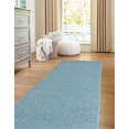 thumbnail image 3 of Rugs.com Everyday Solid Collection Rug – 8 Ft Runner Santorini Blue Medium Rug Perfect For Hallways, Entryways, 3 of 9