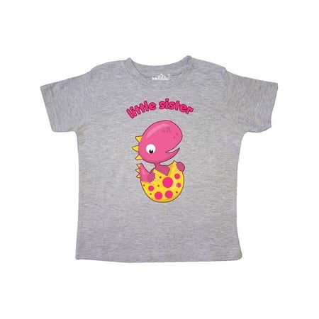 

Inktastic Little Sister-dino Gift Toddler Toddler Girl T-Shirt