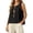 Black, variant on Linen Bow Tie Front Tank Top Women Pleated Peplum Blouse Y2K Ruffle Shirt Sleeveless Tunic Outfits Size: S Pink