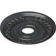 thumbnail image 3 of Ekena Millwork 16 1/4"OD x 3 5/8"ID x 1"P Wreath Ceiling Medallion (Fits Canopies up to 5 1/2"), Hand-Painted Pewter, 3 of 6