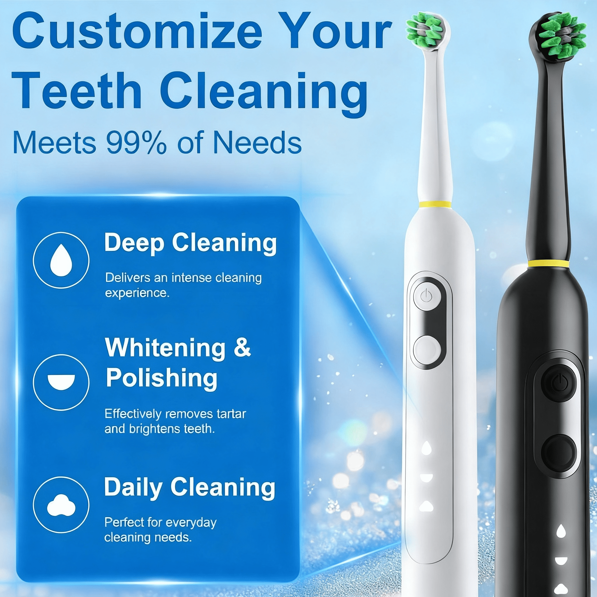 JUUTREN Electric Toothbrush for Adults, Sonic Rechargeable Toothbrush with 70-Day Battery Life, IPX8 Waterproof, Travel-Friendly, 3 Modes, 2 Brush Heads, 2-Minute Smart Timer