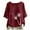 Red, variant on Erwazi Womens Summer Tops Cotton Linen T-Shirts Casual Roun Neck Print Short Sleeve Tunic Tops Loose Comfy Blouses
