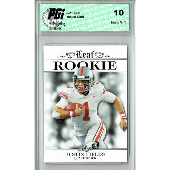 @ Justin Fields 2021 Leaf Exclusive #1 Only 5000 Made Rookie Card PGI 10