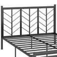 thumbnail image 3 of Spaco Queen Size Platform Bed with Headboard and Metal Frame-Queen Size, Bed Frame Full, 3 of 8