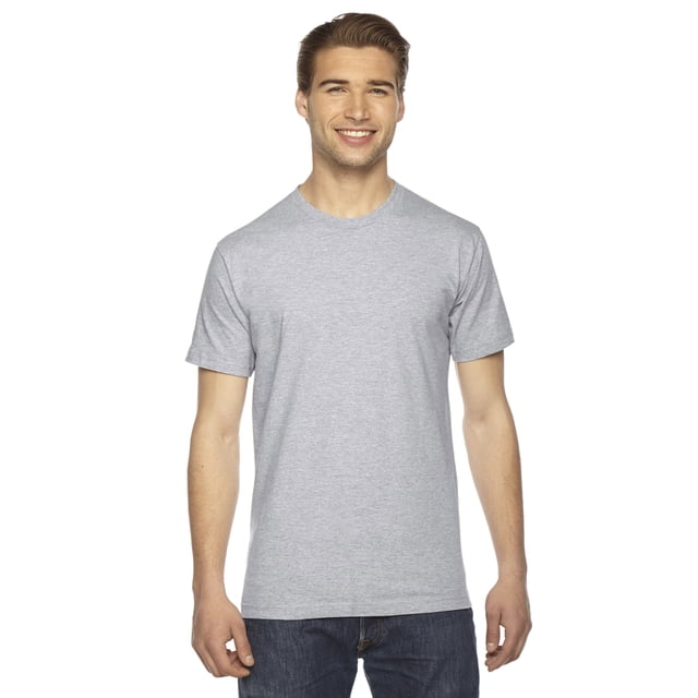 Camiseta de manga corta unisex American Apparel GRIS HEATHER 2001W