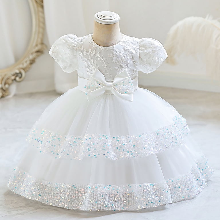 Gubotare Flower Girl Dress Baby Girl's Dress Print Short Sleeve Swing Skirt Casual Kids Party Dress (White,Size 9-12 Months) - Walmart.com Gubotare Flower Girl Dress Baby Girl's Dress Print Short Sleeve Swing Skirt Casual Kids Party Dress (White,Size 9-12 Months) - Walmart.com