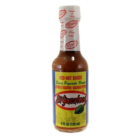 Pack of 12, El Yucateco Red Hot Sauce, 4 oz