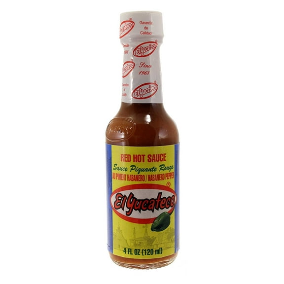Pack of 12, El Yucateco Red Hot Sauce, 4 oz