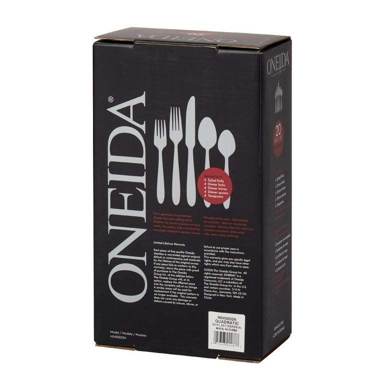 Oneida Quadratic 20 Piece Flatware Set, Service for 4 - Walmart.com
