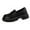 Black, variant on Classic Loafers for Women Chunky Round Toe Retro Style Women Dressy Shoes