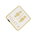 thumbnail image 1 of relayinert Square Bathroom Sign Acrylic Washroom Plaque for Business Office Sturdy Style B, 1 of 6