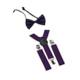 thumbnail image 3 of DISPARTOS DE NIÑOS Bowtie Set ajustable y espalda para niños para niñas jeans para niñas Morado oscuro, 3 of 8