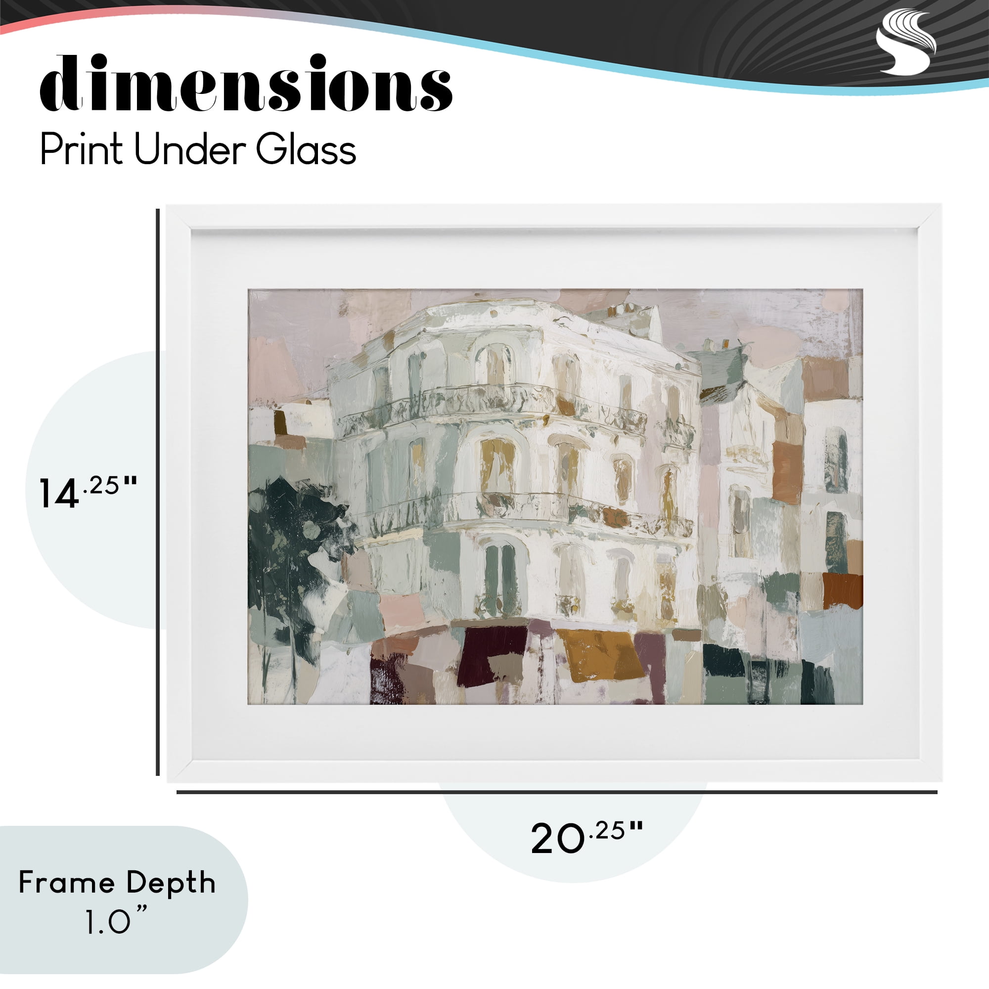 Stupell Industries Barcelona Street Corner White Framed Print Under Glass, design by Chromatic Storm Studio