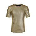 thumbnail image 5 of Lars Amadeus Men's Metallic T-Shirt Crew Neck Short Sleeves Shiny Party Nightclub Tee Shirt, 5 of 6