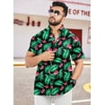 thumbnail image 5 of LA LEELA Men's Summer Beaches Button Down Tops Vacation Cruise Hawaiian Shirt For Men Stylish Mens Short Sleeve Shirts XXL Colorful, Floral, 5 of 5