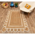 thumbnail image 4 of Jute Rug- Scalloped Rug, Jute Scalloped Rug, Bohemian Scallop Rug, Natural Jute Area Rug, Jute Rug Rectangular, Jute Scallop Rug, Custom Rug, 4 of 5