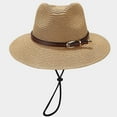 thumbnail image 5 of Hauaitttt Summer Cowboy Style Seaside Casual Holiday Sun Hat Panama Style Shade Bowler Hat Nice Visors Mens Hats Outdoor Hat Neck Cover Beach Cowboy Hats Large Size Fedora Men's Outdoor Hats Hats for, 5 of 8