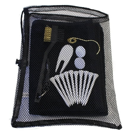 Brush Divot Tool Golf Utility Kit by JP Lann (Includes: Towel, Tees, Ball Markers, Divot Tool & Utility Scrub Brush) ()